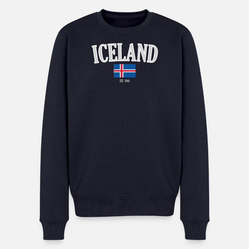 Island seit 1944 - Männer Premium Bio Pullover - Navy