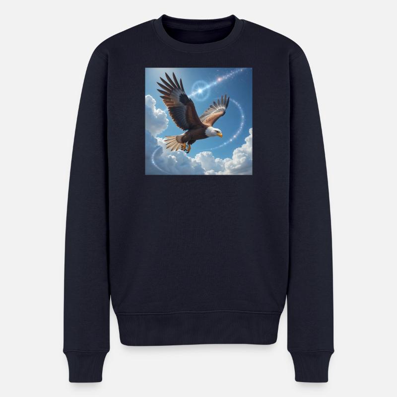 Krafttier Adler Majestätisch - Männer Premium Bio Pullover - Navy