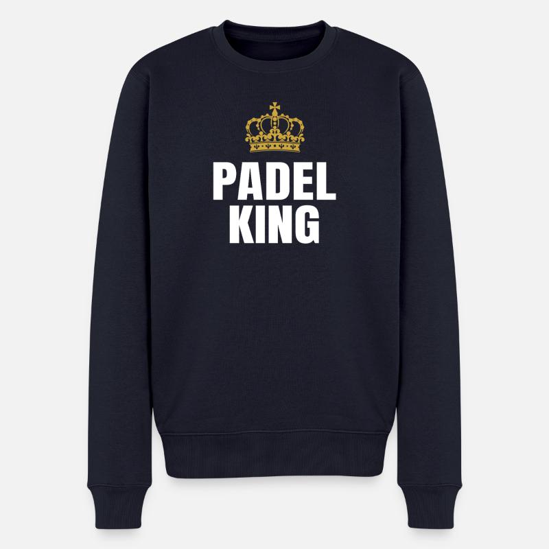 Padel-König - Männer Premium Bio Pullover - Navy