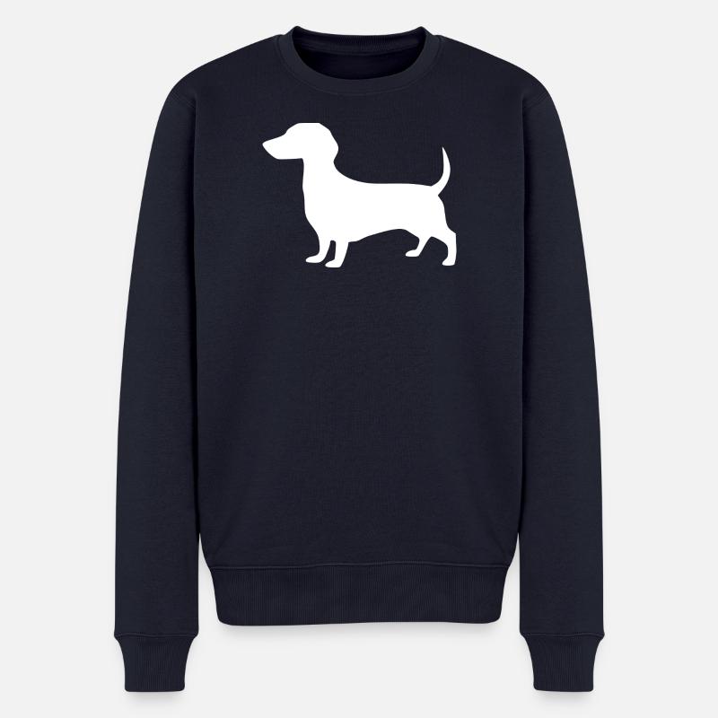 Dachshund Hunde Geschenk Dackelbesitzer - Männer Premium Bio Pullover - Navy