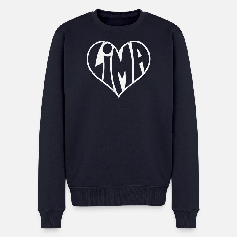 Faute de frappe de Lima Heart - Pull Premium bio Homme - bleu marine