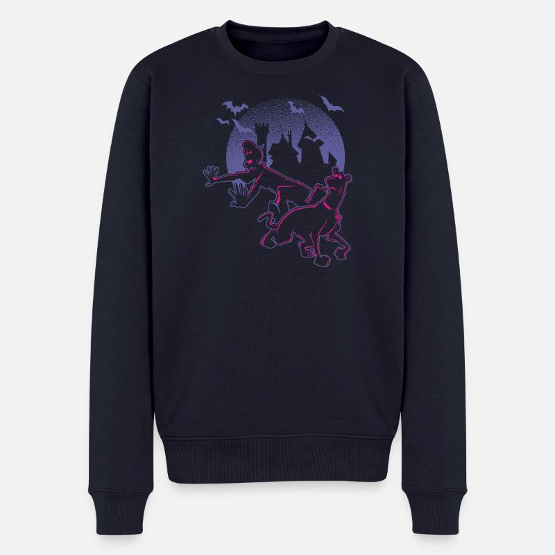 Scooby-Doo Mystery Halloween Mit Scooby & Shaggy  - Männer Premium Bio Pullover - Navy