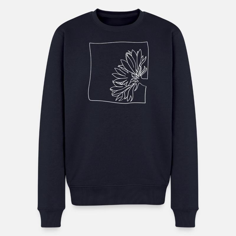 Kornblume minimalistisch - Männer Premium Bio Pullover - Navy