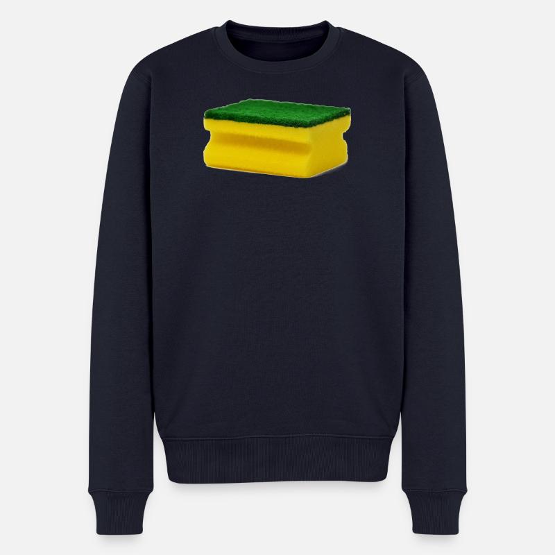 Schwamm - Männer Premium Bio Pullover - Navy