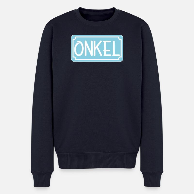 Geschenke für ONKEL - ONKEL WERDEN - Männer Premium Bio Pullover - Navy