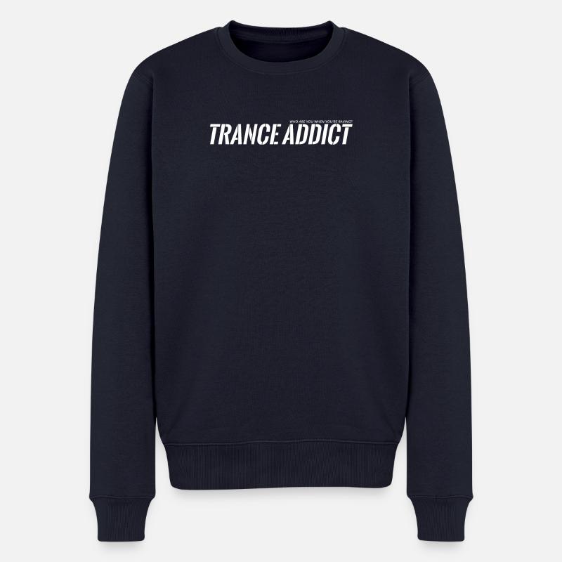 trance addict - Männer Premium Bio Pullover - Navy
