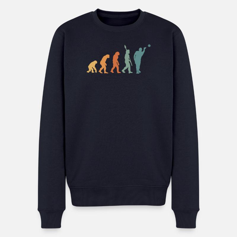 Pétanque Evolution Retro - Pull Premium bio Homme - bleu marine