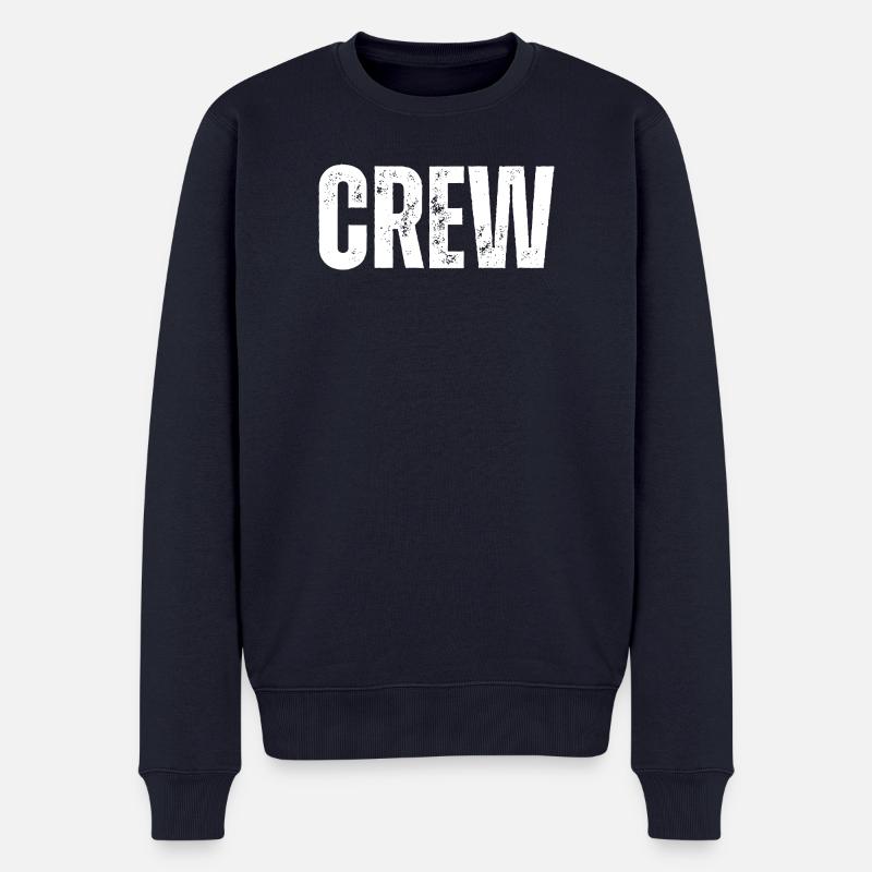 Crew - Männer Premium Bio Pullover - Navy