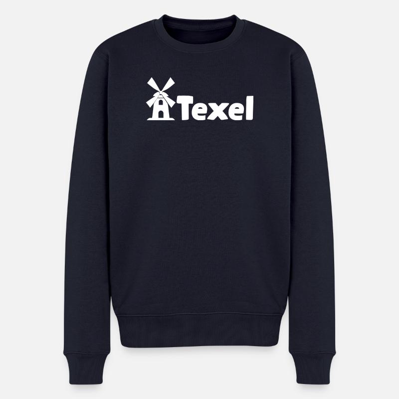 Texel Windmühle - Männer Premium Bio Pullover - Navy