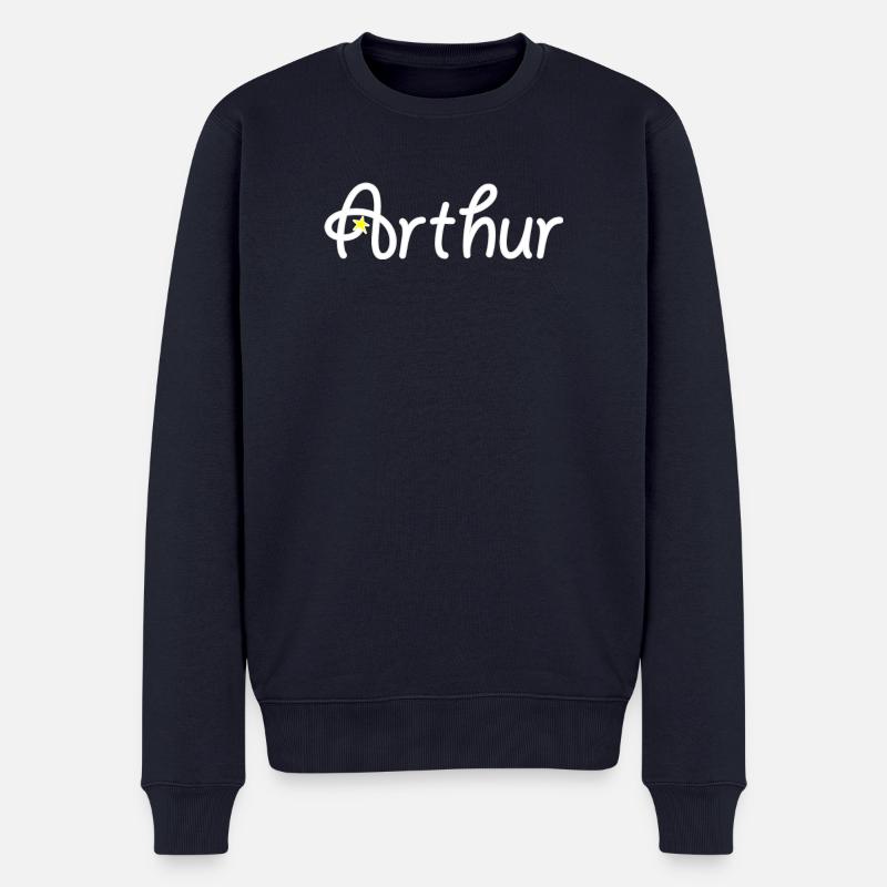 Arthur. - Männer Premium Bio Pullover - Navy