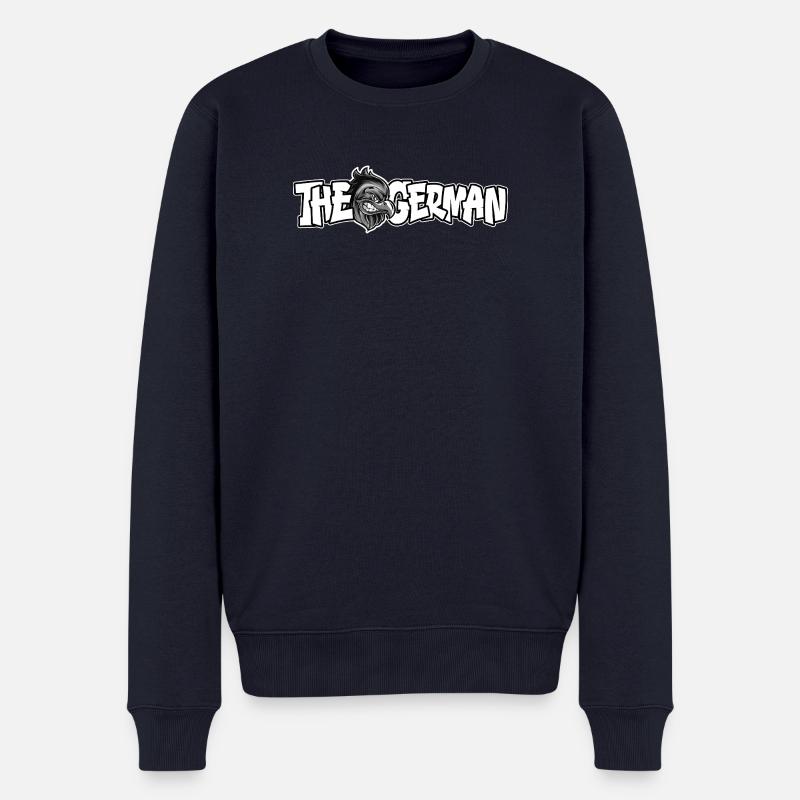 Deutscher Adler Cartoon Stil Heimatliebe deutsch - Männer Premium Bio Pullover - Navy