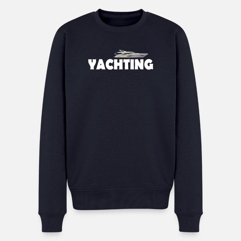 YACHTING - Männer Premium Bio Pullover - Navy