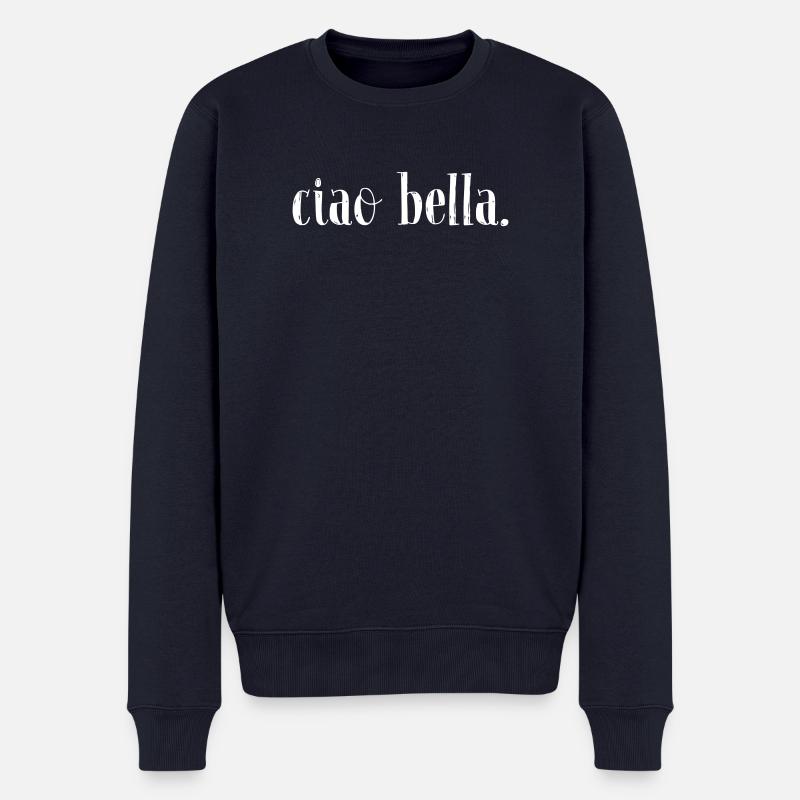 ciao bella - Männer Premium Bio Pullover - Navy