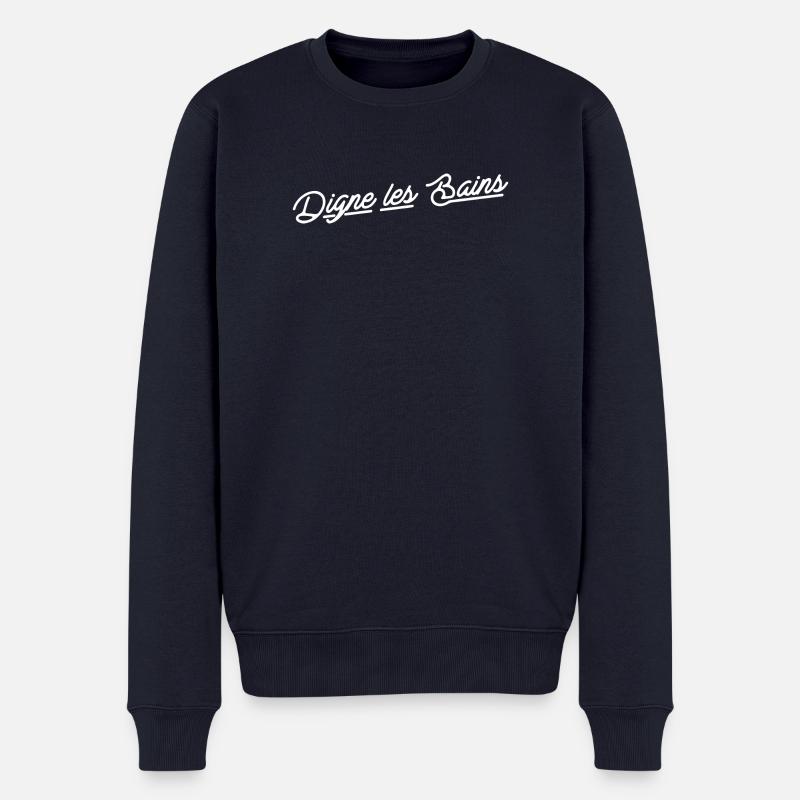 Digne les bains - Pull Premium bio Homme - bleu marine