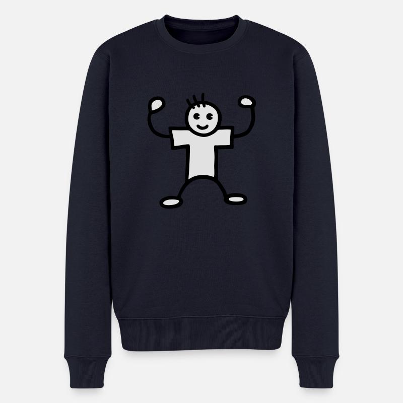 Muckis - Yeah - V2 - Männer Premium Bio Pullover - Navy