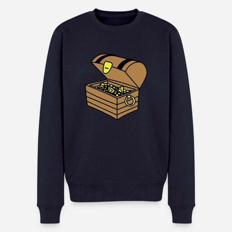 Schatzkiste - Männer Premium Bio Pullover - Navy
