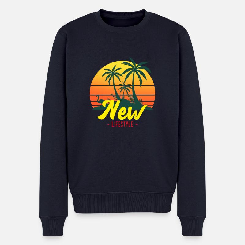 Neuer Lebensstil - Männer Premium Bio Pullover - Navy