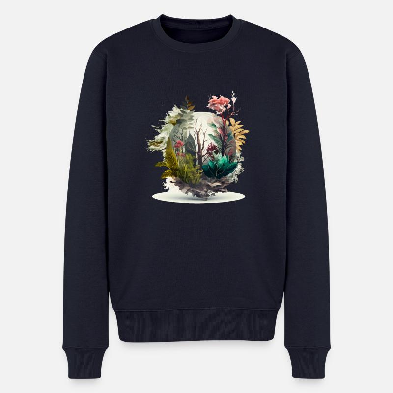 Der Miniaturwald - Männer Premium Bio Pullover - Navy