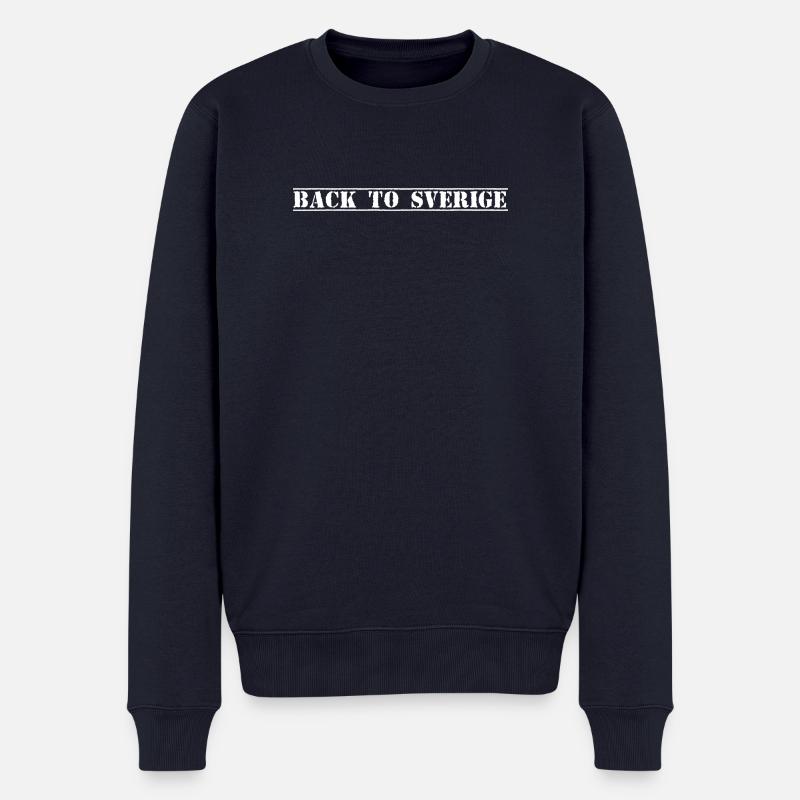 Sverige Sweden - Männer Premium Bio Pullover - Navy