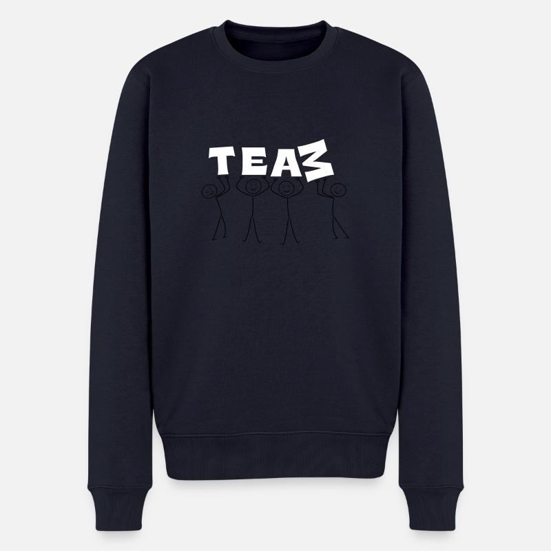 Team - Männer Premium Bio Pullover - Navy