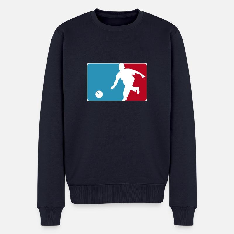 Bowling League - Männer Premium Bio Pullover - Navy