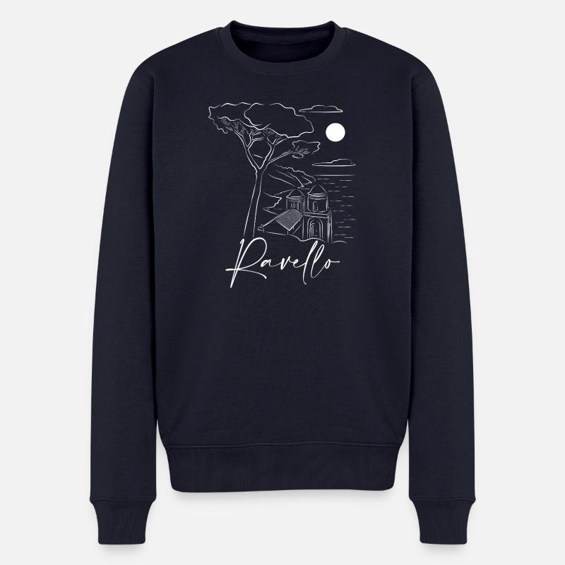 Kirche der Annunziata in Ravello - Männer Premium Bio Pullover - Navy