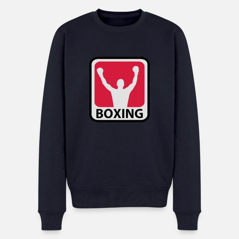 Boxen - Männer Premium Bio Pullover - Navy