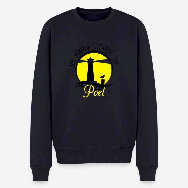 Vitamin See Poel - Männer Premium Bio Pullover - Navy
