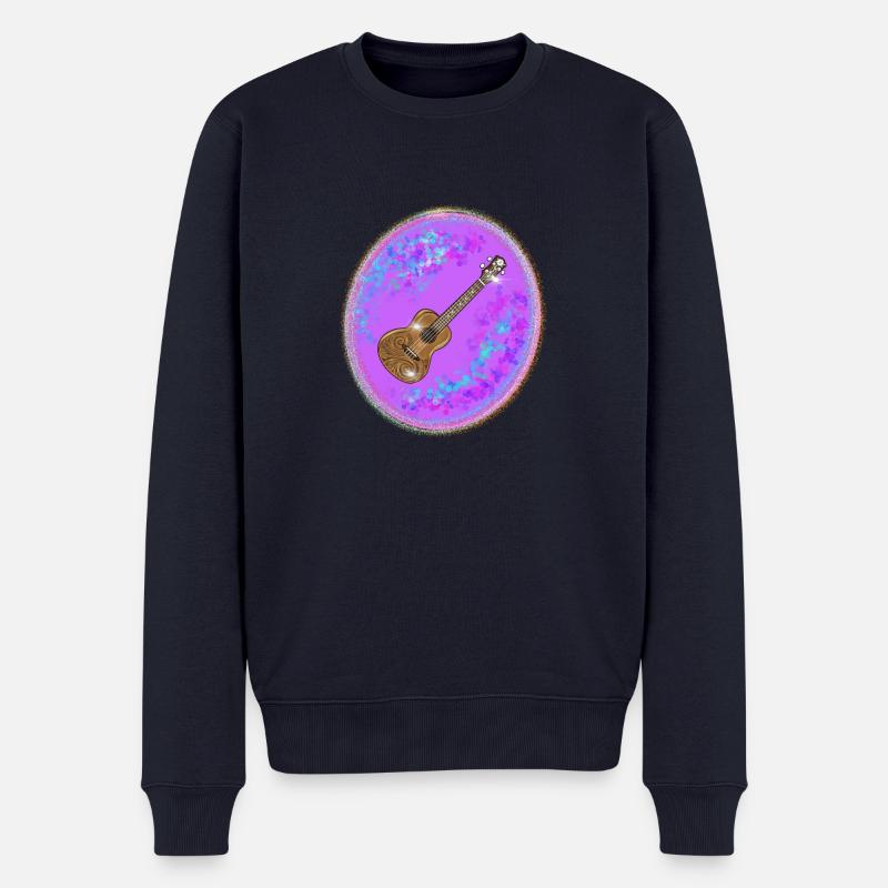 Ukulele - Männer Premium Bio Pullover - Navy