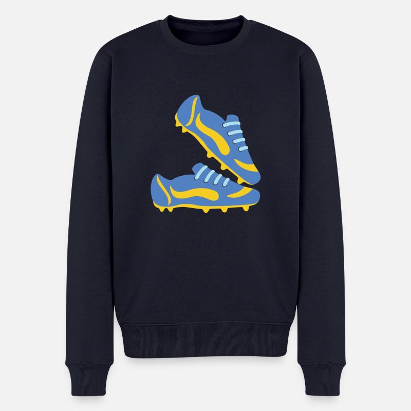 Fußball Schuhe - Männer Premium Bio Pullover - Navy