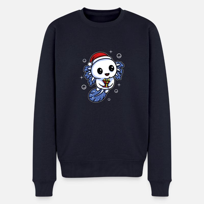 DESIGN DE NOËL AXOLOTL - Pull Premium bio Homme - bleu marine
