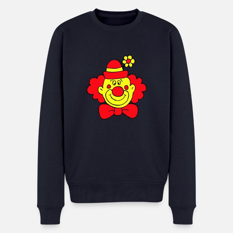 Clown - Männer Premium Bio Pullover - Navy