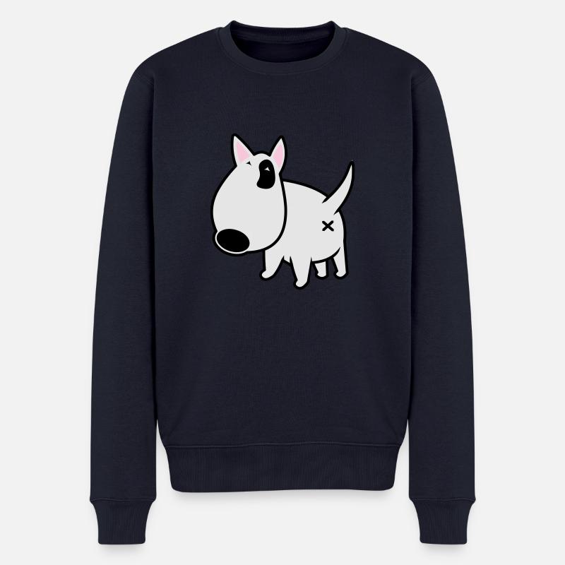 bully_illu_backside_3c - Pull Premium bio Homme - bleu marine