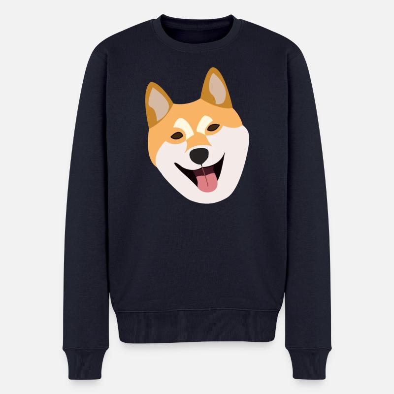Shiba Inu - Männer Premium Bio Pullover - Navy
