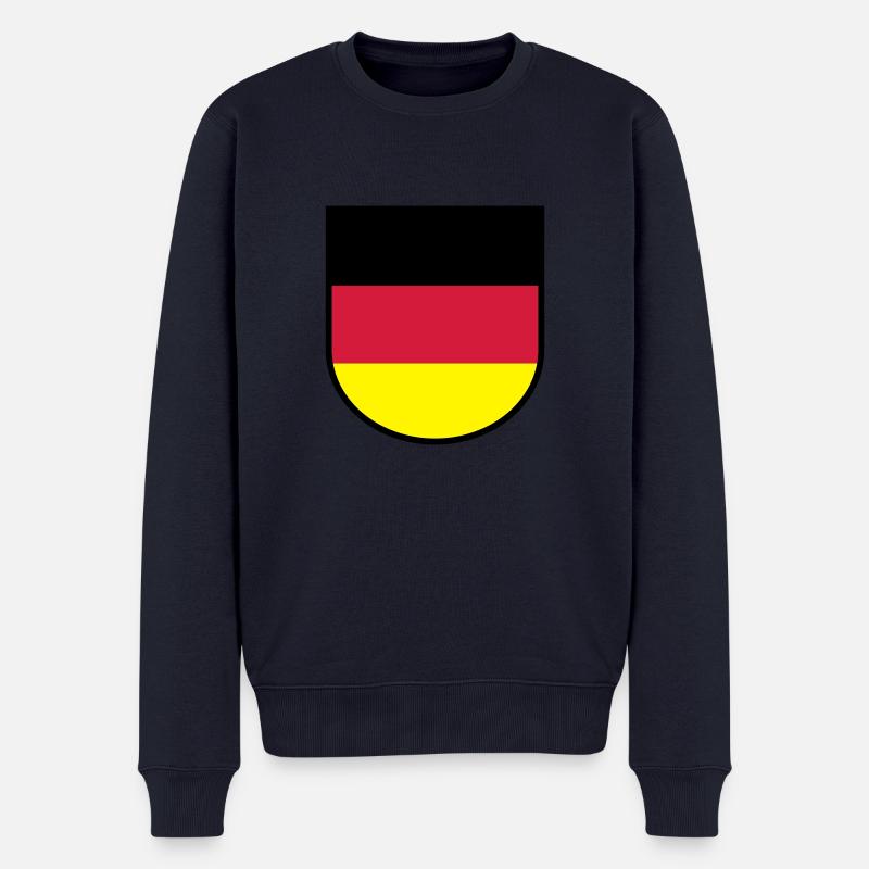 Deutschlandwappen - Männer Premium Bio Pullover - Navy
