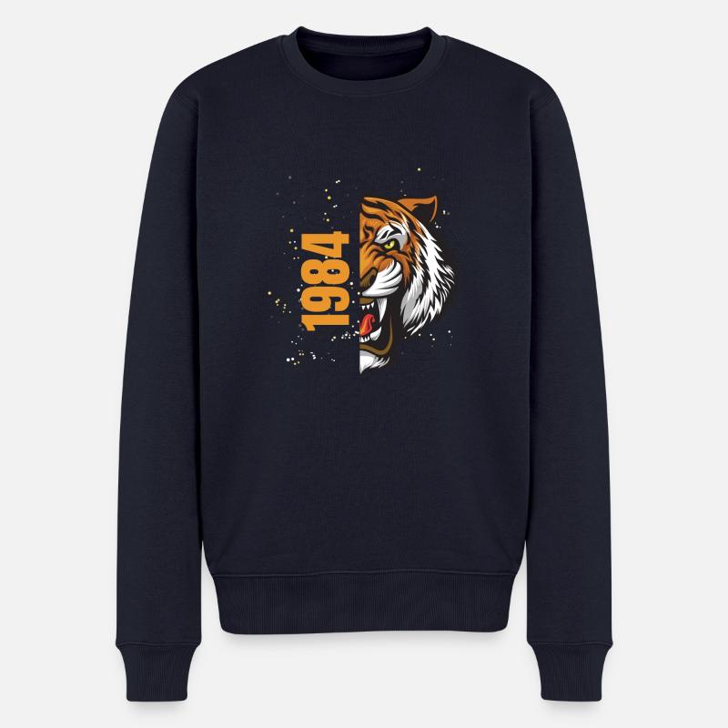 Tiger 1984 - Männer Premium Bio Pullover - Navy