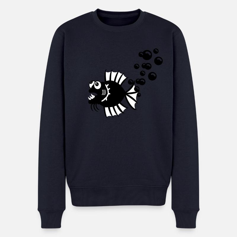 Blasen / bubbles (1c) - Männer Premium Bio Pullover - Navy