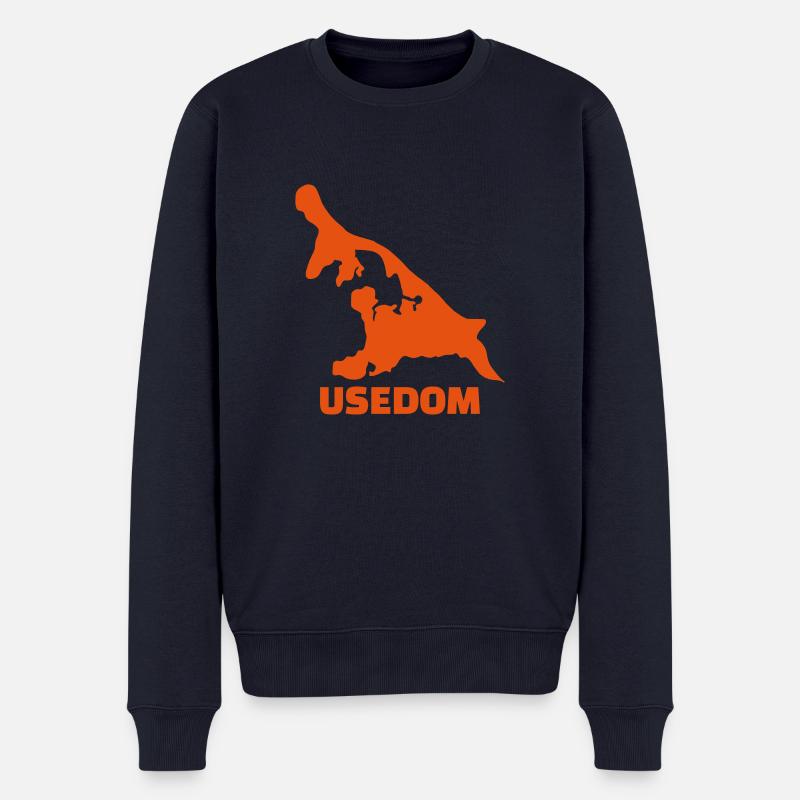 Usedom - Männer Premium Bio Pullover - Navy