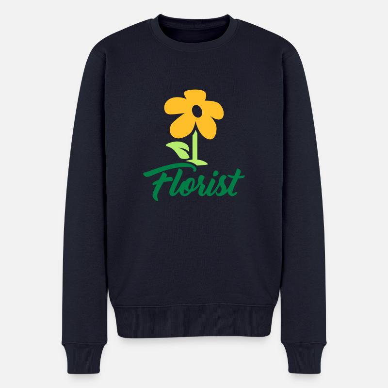 Florist - Männer Premium Bio Pullover - Navy