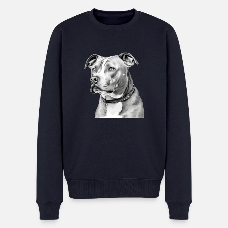 Zion der Pitbull - Männer Premium Bio Pullover - Navy