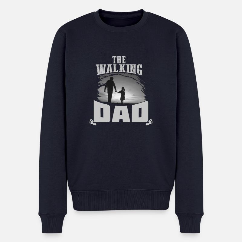 Walking dad shirt2 - Pull Premium bio Homme - bleu marine