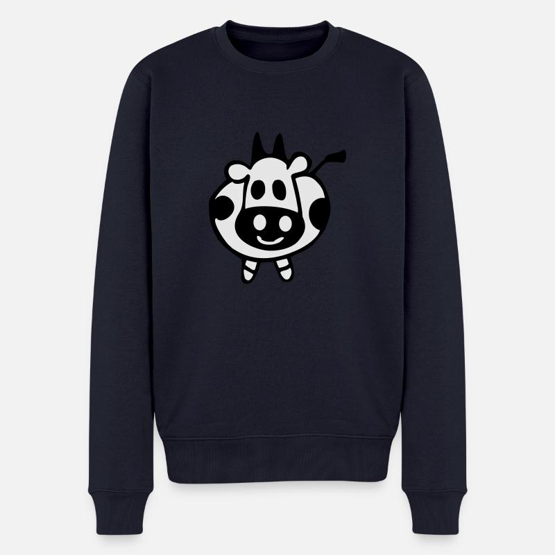 kuh - Männer Premium Bio Pullover - Navy