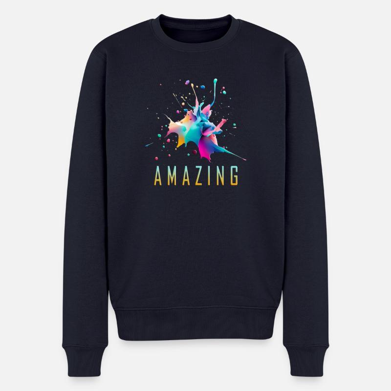 amazing - Männer Premium Bio Pullover - Navy