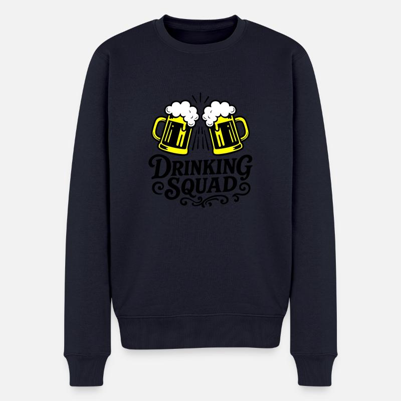 Drinking Squad Bier - Männer Premium Bio Pullover - Navy