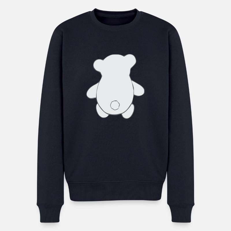 Baerchen3 die farbige Rueckseite - Männer Premium Bio Pullover - Navy