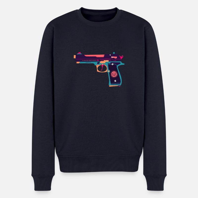Beretta Waffe - Männer Premium Bio Pullover - Navy