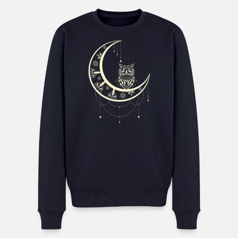 Moon Guardian - Männer Premium Bio Pullover - Navy