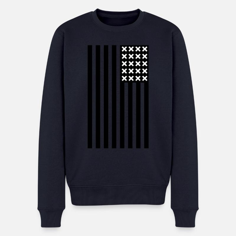 Drapeau de l'Amérique - Pull Premium bio Homme - bleu marine