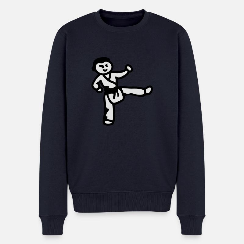 Le garçon de karaté - Pull Premium bio Homme - bleu marine