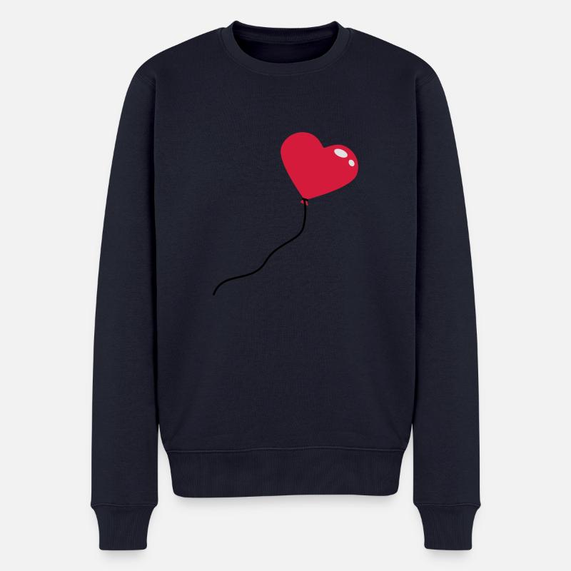 herzluftballon_3c - Pull Premium bio Homme - bleu marine